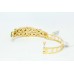 Gold Plated Metal Bangle bridal wedding jewelry white red zircon stone
